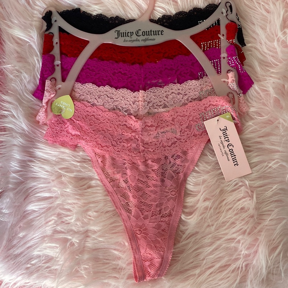💋❤️🔥Juicy Couture 5pack Lace Thongs❤️🔥💋